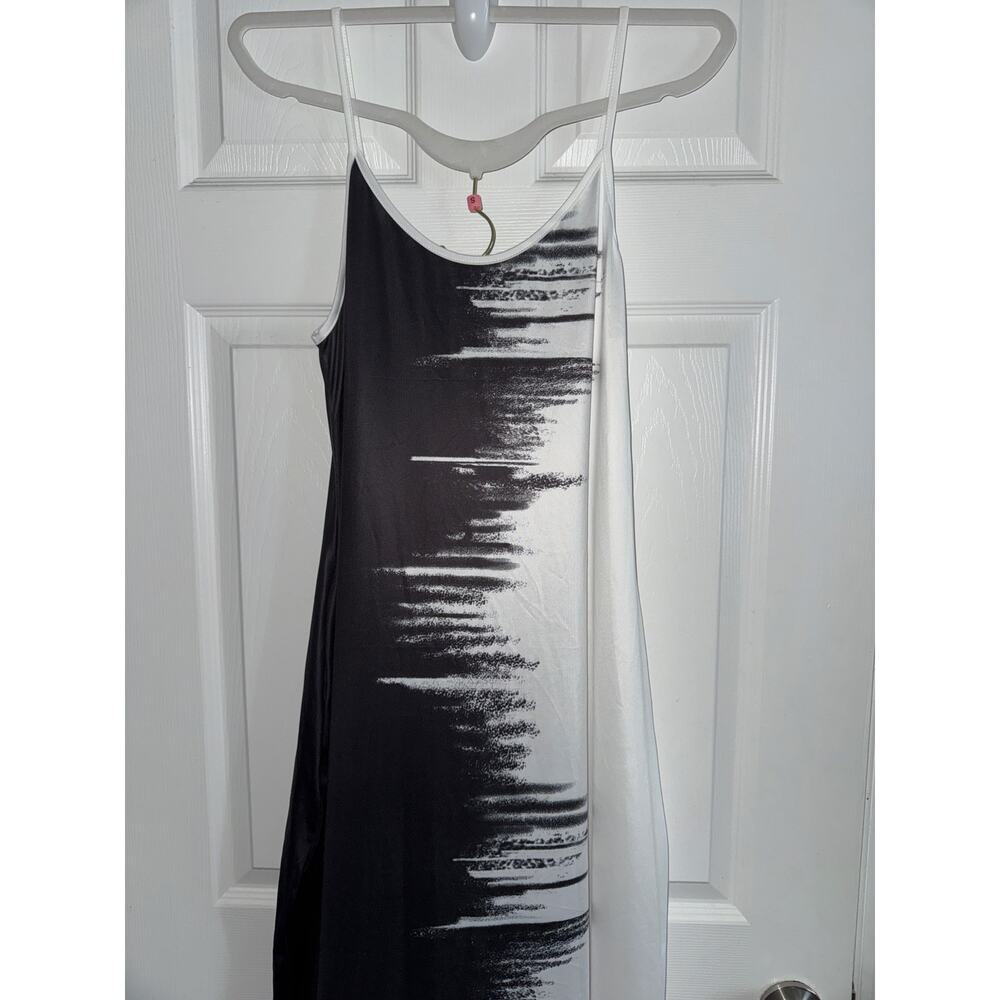 Maxi Summer Dress Black and White size M - Picture 3 of 6